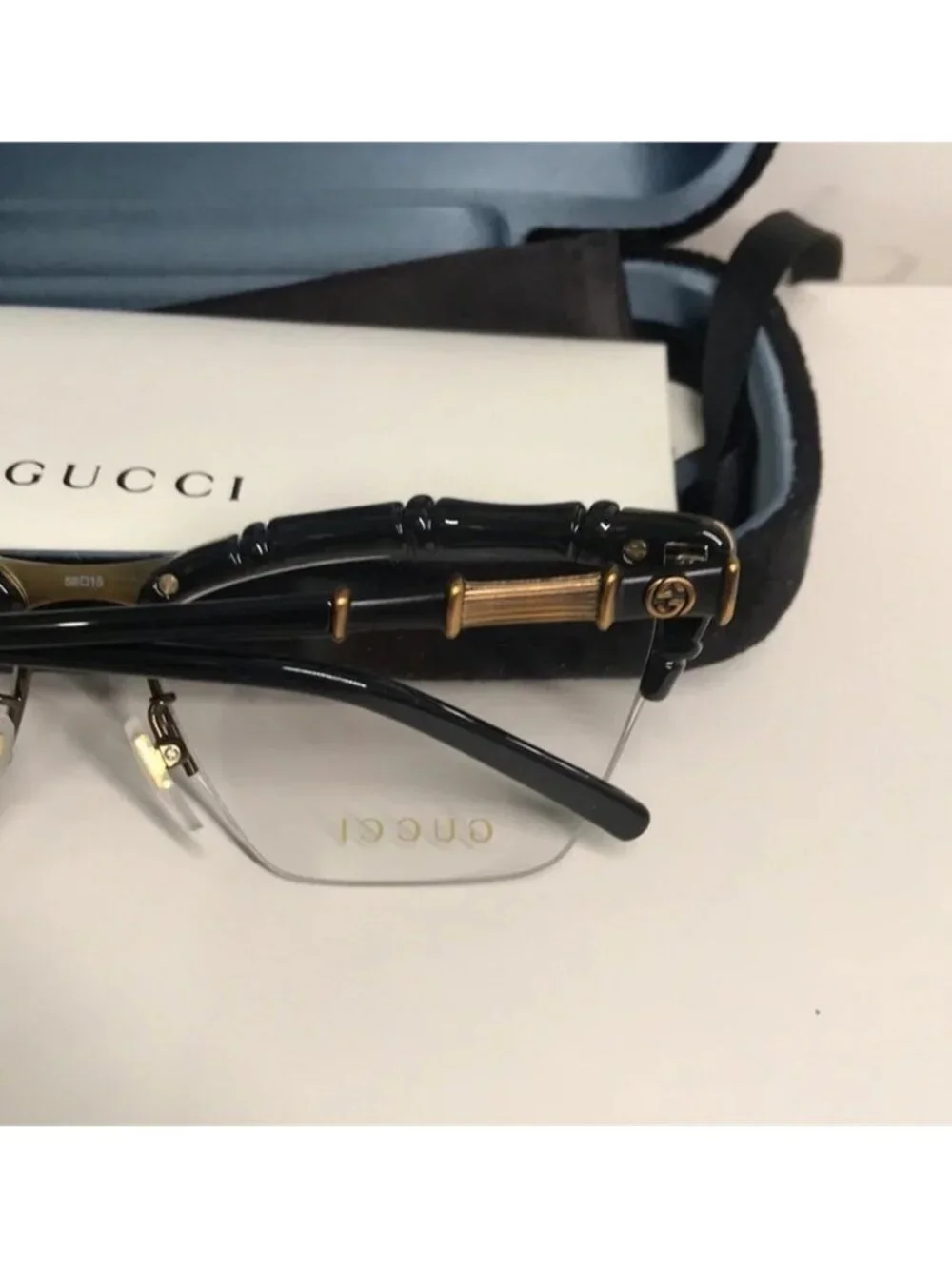 New Authentic Gucci Black and Brown Eyeglasses GG0660o 001